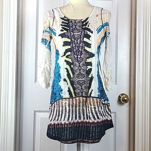 Radzoli Gauzy Ribbed Boho Blouse